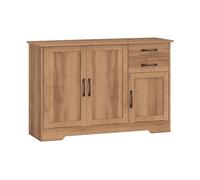 HOMCOM Mobile Cucina con 2 Cassetti e 3 Armadietti, Ripiani Regolabili, 120x38x79 cm, Rovere Aosom Italy