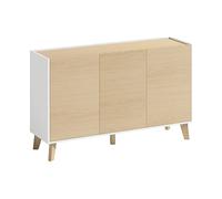 ARMADIO HOMCOM IT83A-529V80ND - in truciolato e MDF color legno e bianco con 3 porte