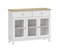ARMADIO HOMCOM IT83B-394V00WT - in MDF bianco e rovere con 3 porte e 2 ripiani