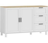 ARMADIO HOMCOM IT83B-527V00WT - in MDF Bianco e legno naturale con 2 porte e 2 ripiani