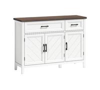 ARMADIO HOMCOM IT83B-724V80WT - Credenza in MDF Bianco con 3 porte e 2 ripiani