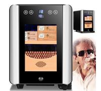 Armadio Humidor per Sigari da 8L per 100 Sigari, Humidor Raffreddatore Elettronico Intelligente, Armadio Silenzioso per Sigari con Ripiano e Cassetto in Legno di Cedro, per Padri, Amici, Mariti