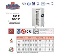 ARMADIO IGNIFUGO 150 E 122X65.5X56 HxLxP PROTEZIONE DOCUMENTI COMBINAZIONE DI...