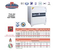 ARMADIO IGNIFUGO 825 TDBK 83X69X72 HxLxP PER SUPPORTI MAGNETICI CHIAVE DOPPIA...