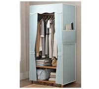 Armadio in bambù - Appendiabiti salvaspazio in legno con rivestimento in tessuto, soluzione elegante e funzionale per organizzare la camera da letto