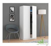 ARMADIO IN KIT 2 ANTE SPORTELLI CM.81X52X180H BIANCO CAMERA DA LETTO MOBILE