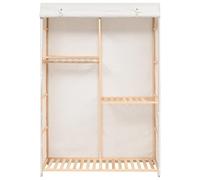 Armadio in legno massello di abete a 3 livelli, 110 x 40 x 170 cm, ideale per piccoli spazi, durevole ed ecologico