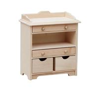 Armadio in legno non verniciato in miniatura Per le case delle bambole Accessori 1:12 Misure Modello Display Europeo Creativo Miniatura Armadio Creativo