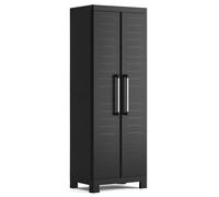 Pidema Armadio portascope nero da esterno con maniglie in metallo. Armadietto multiuso da giardino con chiusura lucchettabile H182x65x45 cm - 8013183121778