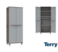 ARMADIO in RESINA CON RIPIANI mod. J-RATTAN 68x37,5x170H cm TERRY