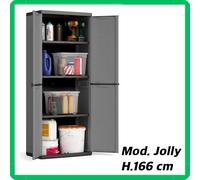 Armadio in resina per esterno alto giardino multiuso Keter mod. plastica grigio