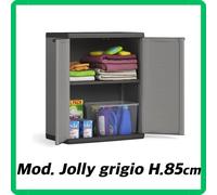 Armadio in resina per esterno basso da giardino multiuso 2 ante mod. Keter pvc