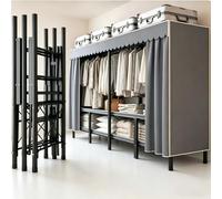 Armadio In Stoffa，armadio camera da letto con asta appendiabiti e ripiano，Armadio Portatile in Tessuto per Soggiorno, Piccolo spazio, Appartamento(180cm)
