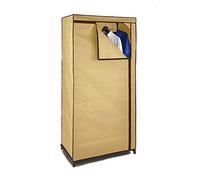 Armadio in tessuto 160 cm con asta per vestiti - Colore a scelta - Armadio pieghevole guardaroba guardaroba in tessuto beige
