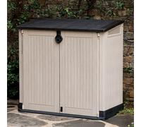 Armadio Keter da terazzo e balcone in resina beige Box porta attrezzi giardino