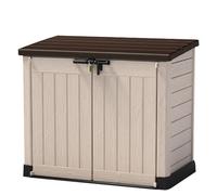 Armadio Keter da terazzo in resina beige Box porta attrezzi giardino da scontare