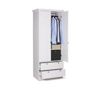 Armadio Landwood14 bianco due ante e due cassetti