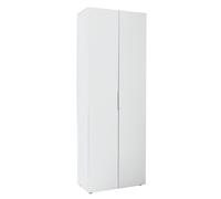 ARMADIO LIBRERIA MOBILE COLONNA 2 ANTE 5 RIPIANI BAMBEY BIANCO CEMENTO ROVERE