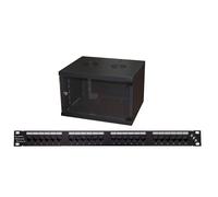 ARMADIO RACK 19" 6 UNITA' DA MURO PER RETI (A)350 X (L)540 X (P) 450 MM COLORE N