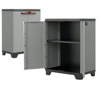 Keter mobile armadio resina basso grigio 1 ripiano arredamento esterno stilo