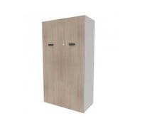 Armadio medio con ante in legno con serratura Tower Evo - Colore: Alcene, Ante: Tranché Olmo Tafira, Top e fianchi: Senza Top