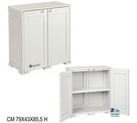 Tontarelli armadio simplex basso 2 ante con 1 ripano lungo in polipropilene 79X43XH85.5CM - bianco IN7489