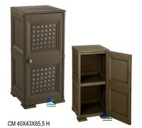 ARMADIO MOBILE COLONNA OMNIMODUS 2 MODULI 1 ANTA TRAFORATA WENGE'