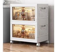 Armadio mobile da cucina, scaffale a S con 4 ruote girevoli, supporto per microonde con porta per cucina, soggiorno e camera da letto (65 x 42 x 69,6 cm) - versatile ed elegante