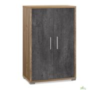 ARMADIO MOBILE DA UFFICIO 2 ANTE SCAFFALI NOCE NERO 71X40X110 CM ARCHIVIO