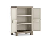 Armadio mobile in resina interno esterno excellence basso 2 ripiani 65x45x97 cm