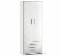 Armadio mobile multiuso bianco con 2 cassetti Armadi ufficio con ante bianche
