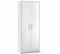 Armadio mobile multiuso H199 cm ripiani Armadi ufficio bianco con 2 ante bianche