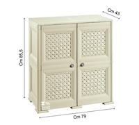 ARMADIO MOBILE OMNIMODUS ANTE TRAFORATE 2 PER INTERNO ED ESTERNO COLORE ANGORA