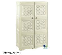 ARMADIO MOBILE OMNIMODUS 3 MODULI 2 ANTE TRAFORATE ANGORA