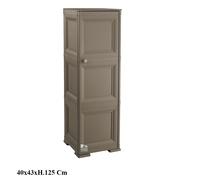 Colonnina 3 Moduli Ante Lisce Armadio Wengè Resistente Elegante 40x43x125h cm