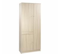 Armadio Mobile scarpiera portascope olmo con cassetto 6 ripiani 77x34x183 scarpe