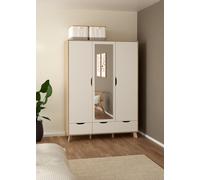 ARMADIO MOD. IKAST CM 147.2X58.1 H. 201 JACKSON HICKORY E BIANCO OPACO