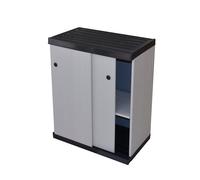 Armadio Modulare Multiuso in Resina a 2 Piani e 2 Ante Scorrevoli Mongardi 68x40