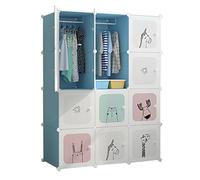 Armadio modulare per la camera dei bambini,Armadi e guardaroba,Organizzatore di abbigliamento per armadio. Mensola per camera da letto, mobile di stoccaggio, bianco, 111 x 47 x 147 cm