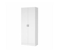 ARMADIO MULTIFUNZIONE 2 ANTE BATTENTI BIANCO 69,2X34,6X170,4 CM