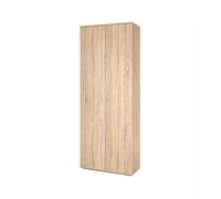 ARMADIO MULTIFUNZIONE 2 ANTE BATTENTI EFFETTO QUERCIA 70X187X34 CM