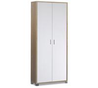 Armadio Multiuso 2 Ante 83x190x29 cm Noce Stelvio/Bianco Fiammato