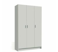 Armadio multiuso 3 ante 4 ripiani con vano portascope Mobile armadi bianco