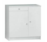 Armadio multiuso bianco con ripiani Mobiletto 2 ante 1 cassetto scarpiera armadi