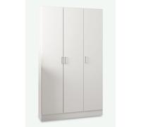 Armadio multiuso CASARILE in laminato bianco a 3 ante, LAP 104,2x180,9x36 cm