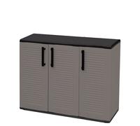 Armadio multiuso da esterno 3 ante Armadietto in pvc da giardino 102x37x83 cm