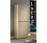 Dmora - Armadio Multiuso Grande Bacopa, Scarpiera con Ripiani Regolabili, Mobile Porta Scarpe a 4 Ante, 100% Made in Italy, 80x37h195 cm, Olmo