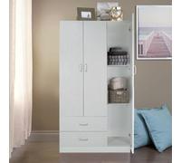 Armadio Multiuso Salvaspazio 90x42x180 cm Rovere Sbiancato, Design Funzionale in Laminato, Perfetto per Casa, Soggiorno, Camera, Ingresso, Kit Smontato con Materiali di Qualità e Consegna Veloce