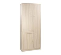 Armadio multiuso Sarmog 3 ante 1 cassetto olmo 77x34x h183 cm Olmo chiaro