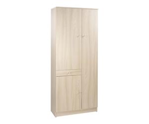 Armadio multiuso Sarmog 3 ante 1 cassetto olmo 77x34x h183 cm Olmo chiaro